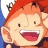 A 48x48 pixel buddy icon featuring a cartoon character with orange hair and a wide open mouth on the left, next to stylized text reading "Anime IM" and "com" on a black background.