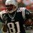 Pixelated image of a football player in dark uniform with number 81, split into four quadrants with text overlays on two sections.