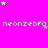 A bright pink background features repeated white text 'neonzebra' with scattered small stars in varying shades of pink and white.