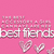 Animated pink and black buddy icon with 'best friends' text, heart symbols, and frog faces in pixelated style.