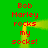 Green background with red pixelated text reading "Bob Marley rocks my socks!" repeated twice, each instance accompanied by a yellow glowing vertical line.