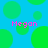 Pixelated blue background with green circles and pink text reading "Megan" in four locations.