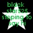 Green pixelated text 'black stars525 stoping to say hi' overlaid on a white star shape against a black background.