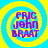 Four identical circular icons with yellow and blue spiral backgrounds display purple text reading FRIC JOHN BRAAT in three lines.