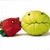 A static image shows a red apple and yellow lemon with sad expressions, next to blue text reading "you make me feel old again!" on white background.