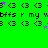 Green background with repeating pixelated text and small purple stars scattered across the image.