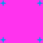 Bright pink background with scattered blue plus signs of varying sizes and pixelated edges.