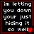 Four identical display white pixelated text on black background with red borders, each containing a small red heart symbol