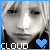 A 50x50 pixel animated contact sheet showing two frames of a buddy icon with a person's face, blue and pink heart symbols, and "CLOUD" text at the bottom.