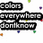 Pixelated text blocks in black and white with scattered colored pixels on a white background, arranged in two vertical