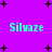Purple background with scattered black plus signs and four instances of the text 'Silvaze' in cyan pixelated font.