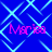 Blue background with light blue diamond-shaped pattern and four instances of pink text reading 'Maria' in pixelated font