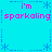 Pixelated cyan background with blue dotted borders and star shapes, displaying pink text 'i'm sparkaling' in two mirrored horizontal sections.