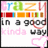 Pixelated icon with 'CRAZY' text, color bars, and partial phrases in black and pink fonts on white background.