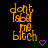 Orange pixelated text 'dont steal me bitch' on black background with purple heart and arrow symbols, some frames showing animation changes.