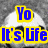 A static image shows a soccer ball with blue and yellow text reading "Yo It's Life" overlaid on top.
