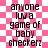 Pixelated text on a pink and white checkered background with visible animation effects.