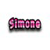 Pixelated pink text reading 'STRONG' with dark outlines on a white background.