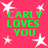 Bright pink background with white star shapes and green text reading "CARLY LOVES YOU" in four identical quadrants.