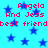Pixelated blue star background with repeated red text reading "Angela And Jess best friend" in a pattern