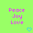 Green background with pink text reading Peace Joy Love on both sides and two blue pixelated hearts at the bottom.