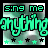 Animated icon with green text 'sing me anything' and star ratings, cycling through color variations of the background.