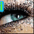 four distinct images: a close-up eye with long lashes, a hand forming a heart shape with fingers and a gold ring, a person in a car wearing red clothing, and an empty gray