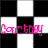 A static image with a black and white checkered background, pink text reading "Courtney LOVES Vaughn" in pixelated font, and a gray rectangular overlay on the right side.