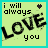 Two side-by-side pixelated display identical text with a heart symbol on the left only