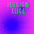 Green pixelated text 'JESSICA ELISE' on a purple-to-pink gradient background with blue circular patterns.