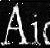 A contact sheet of two frames from an animated AIM buddy icon featuring the name "Aiden" in large white text and red neon-style lyrics below on a black background.