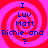 Four identical pixelated spiral icons with red and pink concentric rings, each displaying blue text reading "I Luv Matt Richie and ?" on a solid background.