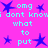 A static image with a bright pink background, blue star shapes scattered throughout, and cyan text repeating 'omg dont know what to put' in multiple