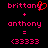 Pixelated pink text and symbols on black background with red heart symbol replacing 'y' in 'brittany' on left side.