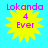 Yellow starburst shape with pink text 'Lokanda', '4', and 'Ever' on cyan background; four identical static frames displayed in a