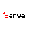 A 4x4 contact sheet of a pixelated animated icon showing the name 'tanya' with red and black text, where each frame displays different letter highlighting states across 13 sampled frames.