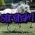 A four- of horse images with overlaid text: white horse running left, brown horse walking right, brown-and-white horse lying down, and empty