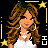 Animated contact sheet of a cartoon woman with long brown hair in various poses and outfits, including white top, blue jeans, and silver dress, surrounded by yellow stars on black background.