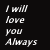 Animated contact sheet of a love-themed buddy icon showing text and heart symbols changing across frames on black background