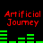 Red text reading 'Artificial Journey' appears above green horizontal bars on a black background, with two identical sets of text and bar patterns displayed side-by-side.