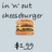 A static image divided into four quadrants showing a cheeseburger, shoes, and text fragments.