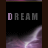 Animated sequence showing the word DREAM with alternating letter color changes against a dark background featuring purple and white lightning-like streaks.