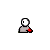 Pixelated character with white head and gray body holding red object, transitioning through multiple poses with text 'to da moon and back!' on gray background.