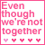 A 4x4 grid of animated frames showing pink text and heart symbols on a white background, with the bottom-right frame missing.