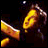 Animated sequence showing a person with dark hair and red neck tattoo, then a blue background with blurred figure holding guitar, ending on white text 'Blink182'