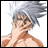A pixelated anime-style character with silver hair and a hand near their face on the left, next to "Anime IM" text and a stylized logo on black background.