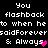 Pixelated text on black background with two heart symbols, repeated in mirrored layout.