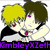 Animated pixel art of two anime-style characters embracing, with yellow and brown hair, purple eyes, and red lips, showing subtle pose changes across frames.
