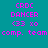 Pixelated text and colored blocks on a teal background with varying purple highlights across four