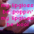 A four- of pixelated text overlays on a blurred background showing hands holding an object, with pink neon-style text reading 'my lipgloss all the boys be poppin' my lipgloss they chase me after school!!! ohh well my... lipgloss is poppin!!! is poppin!!!'